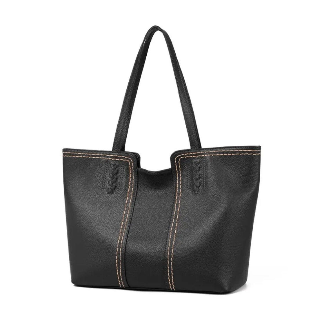Leather Bag for Women ⎜ Spacious Tote Bag with Stylish Design and Robust Stitching