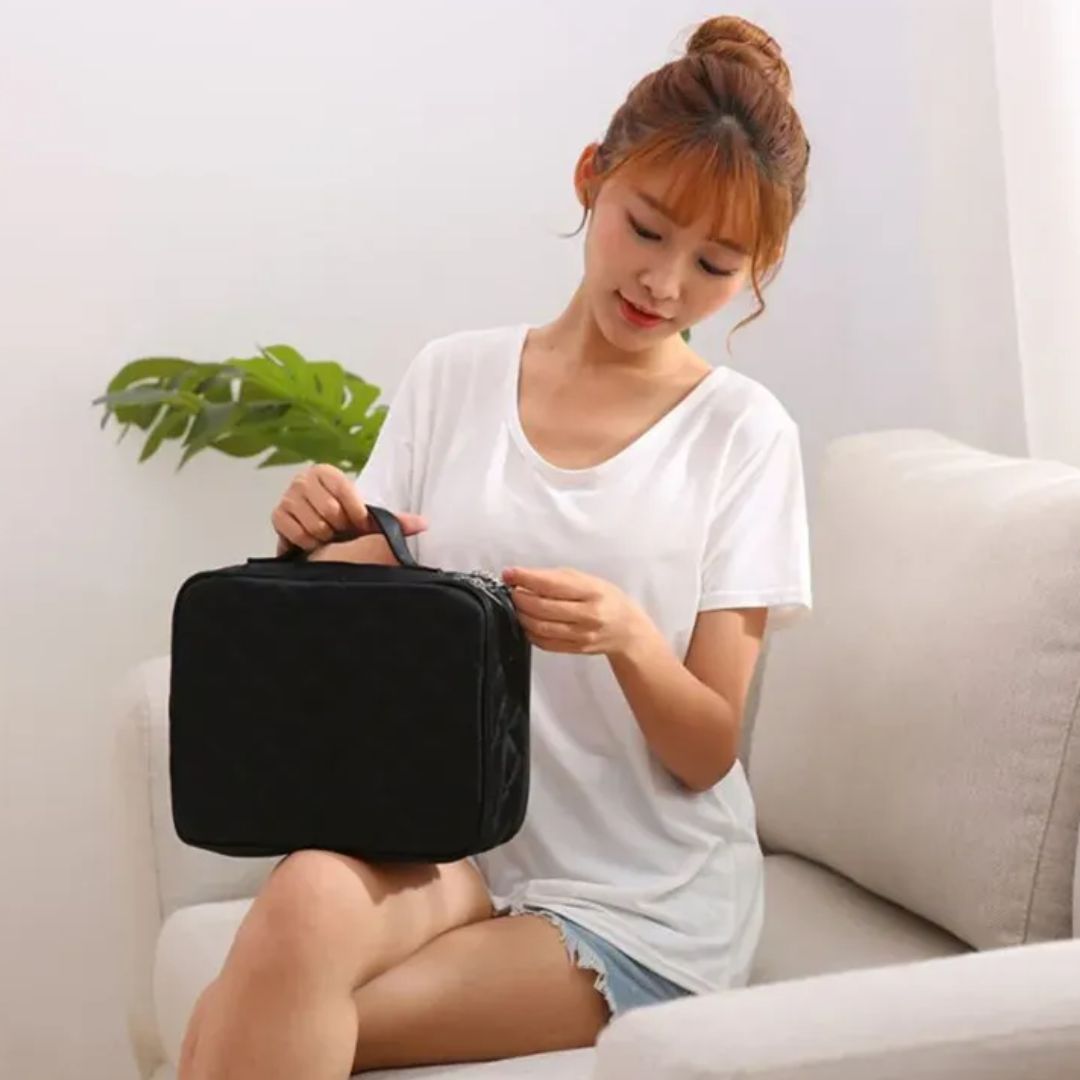 Cosmetics Bag for Women ⎜ Large Storage with Compartments and Robust Zip