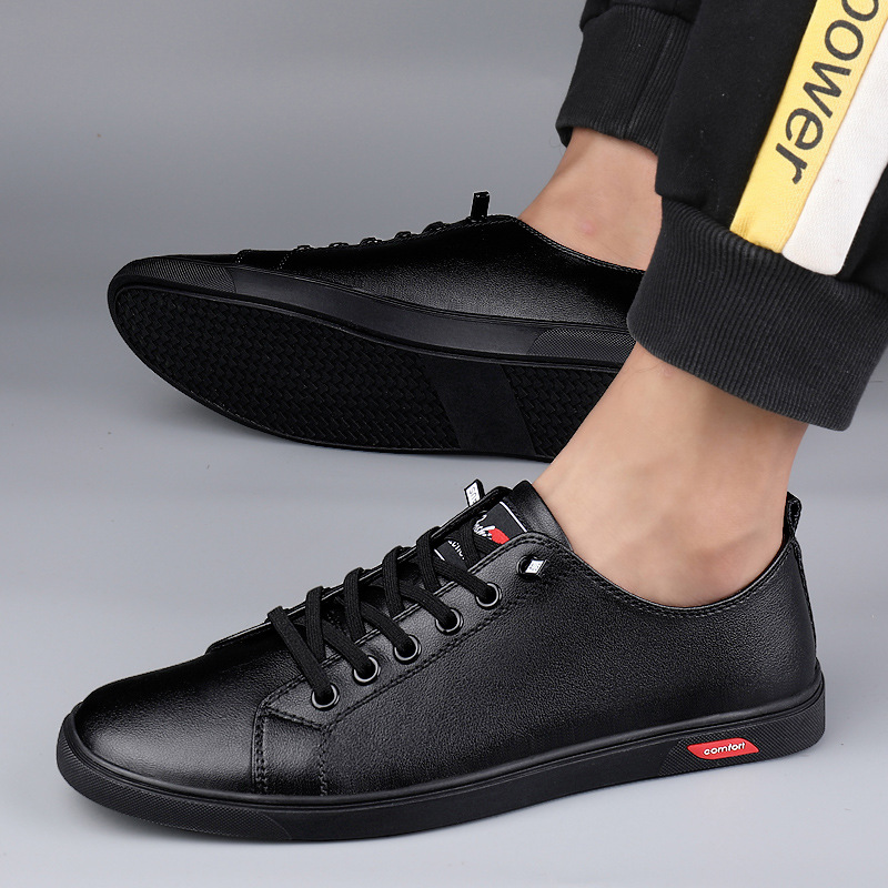 Men's Trainers ⎜ Comfortable Casual Shoes Made From Leather in a Flat , Low - Top Design