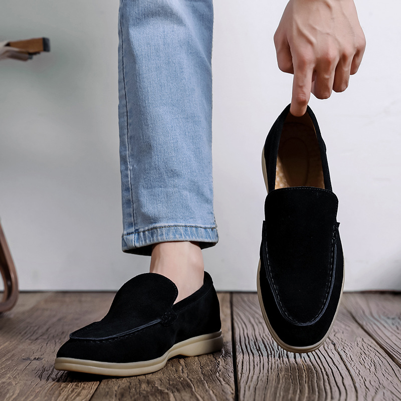 Men's Slip - on Moccasins ⎜ Comfortable Suede Shoes for Autumn in Several Colours