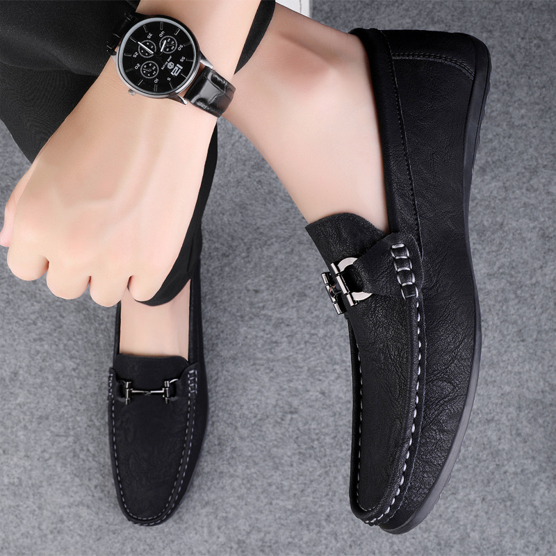 Men's Moccasin Shoes ⎜ Comfortable Slip - on Shoes Made From High - Quality Leather with an Elegant Buckle
