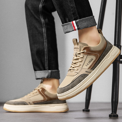 Men's Sneakers ⎜ Fashionable Leather Casual Shoes for Spring in Retro Style