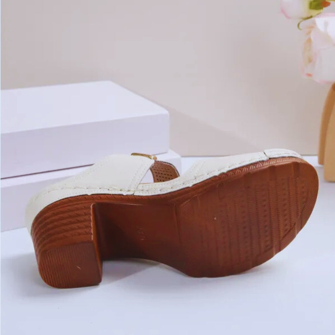 High - Heel Sandals for Women ⎜ Comfortable Casual Shoes with Thick Soles and Non - Slip Block Heels for Summer