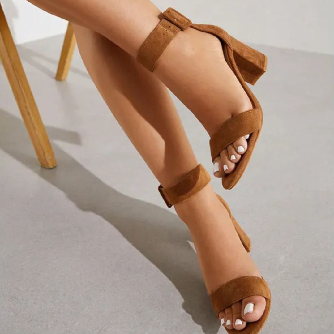 Block Heel Sandals for Women ⎜ Open Toe with Adjustable Strap and Comfortable Feel