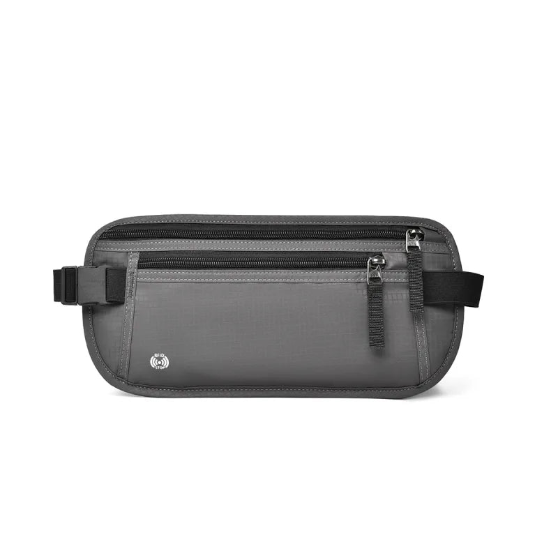 Rfid Bum Bag for Travelling ⎜ Flat Design with Concealed Compartment for Passport  Money and Smartphone