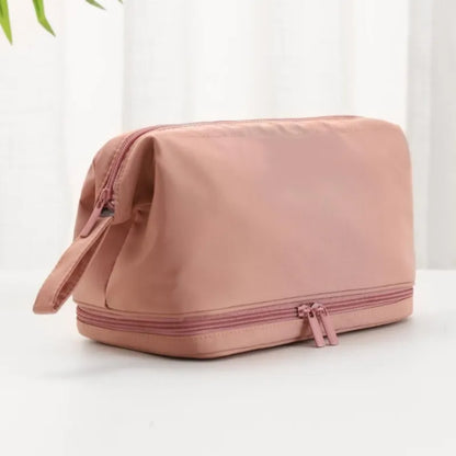 Cosmetics Bag for Women ⎜ Large Travel Bag with Double Zip and Separate Compartment for Care Products