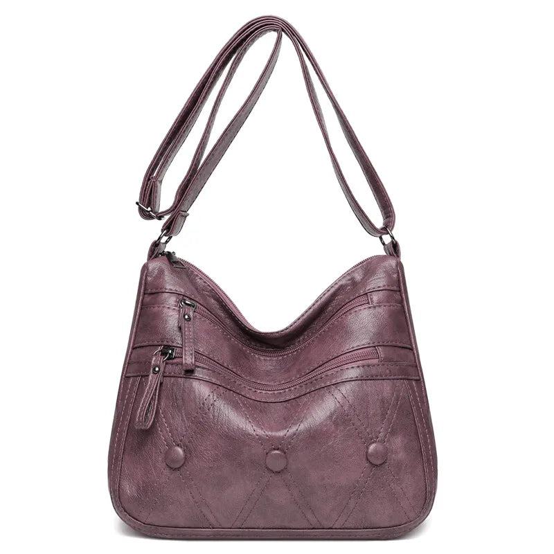 Large Shoulder Bag for Women ⎜ Versatile Bag with Zips and Stylish Design