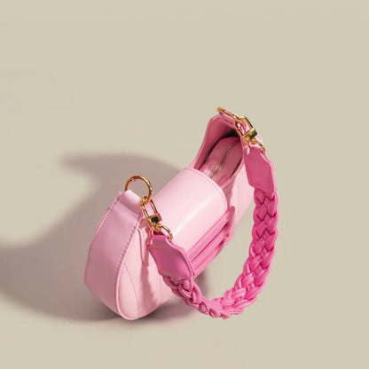 Small Shoulder Bag for Women ⎜ Fashionable Handle Bag in Half - Moon Design with Adjustable Shoulder Strap
