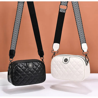 Small Leather Shoulder Bag ⎜ Padded Bag with Adjustable Shoulder Strap