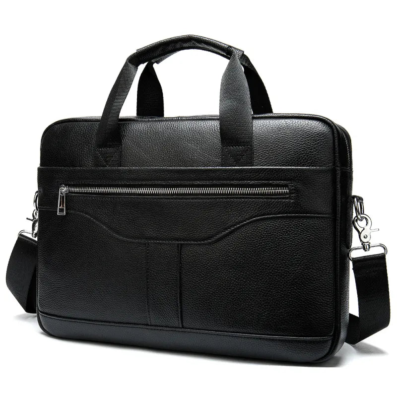 Real Leather Laptop Bag for Men ⎜ Vintage Briefcase with Practical Compartments and Robust Design