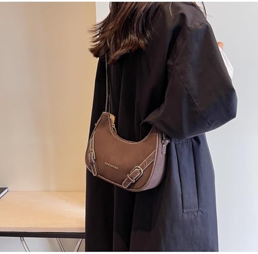 Retro Shoulder Bag ⎜ Fashionable Design with Braided Handle and Practical Strap Fasteners