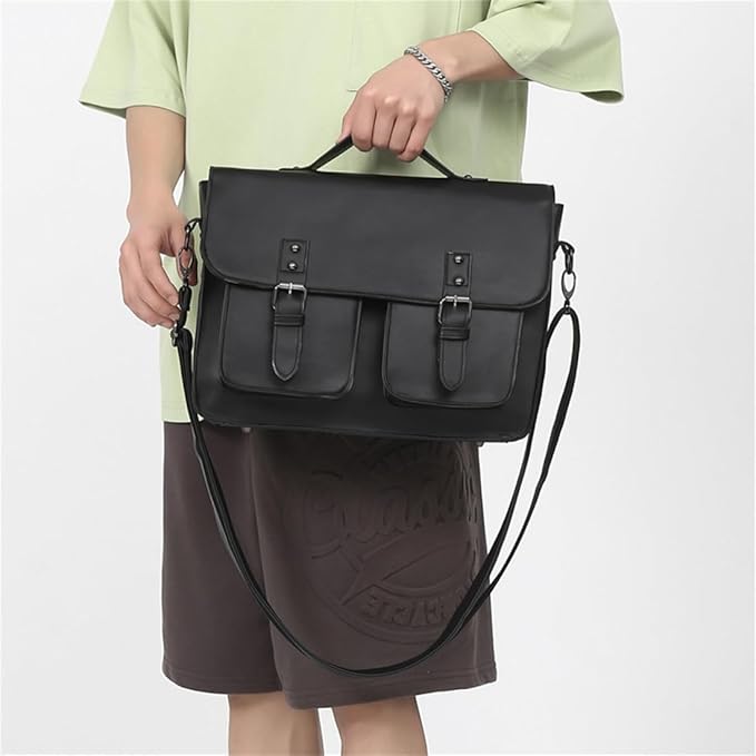 Briefcase for Men ⎜ Stylish Leather Shoulder Bag with Practical Compartments and Carrying Handle