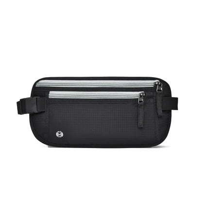 Rfid Bum Bag for Travelling ⎜ Flat Design with Concealed Compartment for Passport  Money and Smartphone