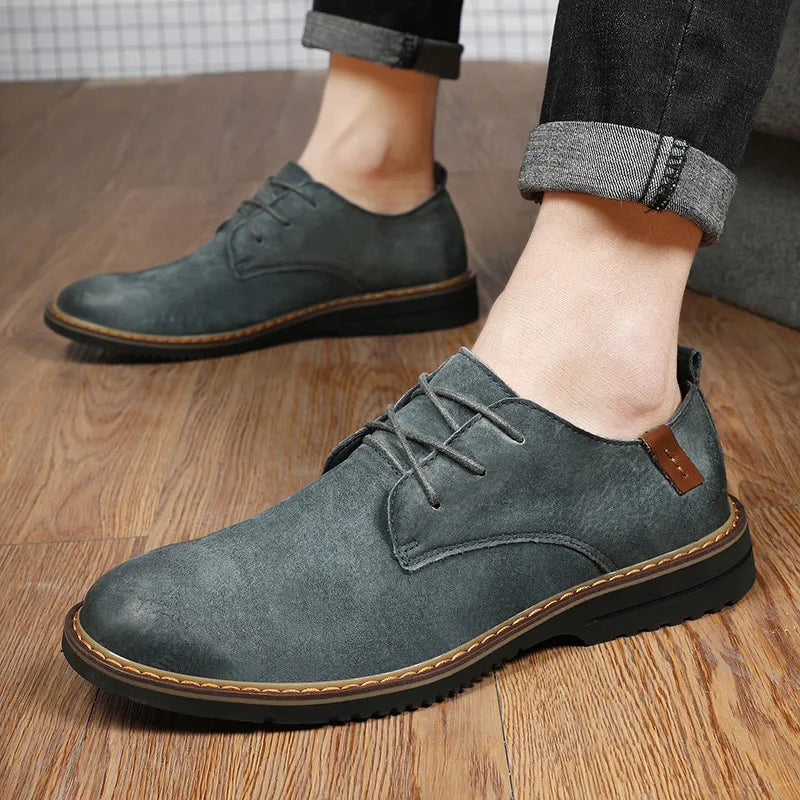Men's Lace - Up Shoes ⎜ Comfortable Leather Shoes in a Casual Style for Spring and Everyday Wear