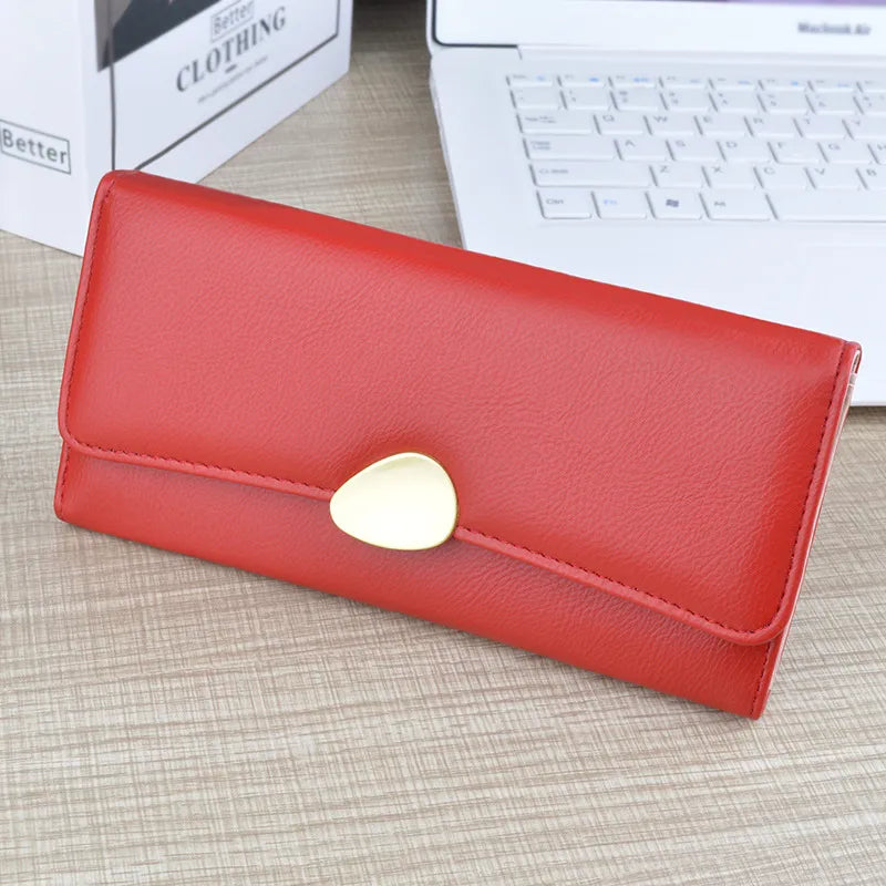 Women's Wallet in Long Format ⎜ Soft Leather Wallet with Lots of Card Slots and Large Storage Space