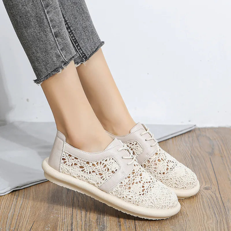 Sneakers for Women ⎜ Comfortable Flats with Breathable Mesh and Comfortable Sole