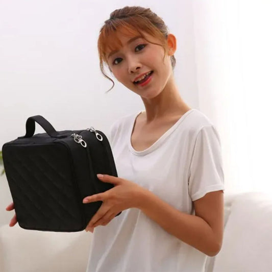 Cosmetics Bag for Women ⎜ Large Storage with Compartments and Robust Zip