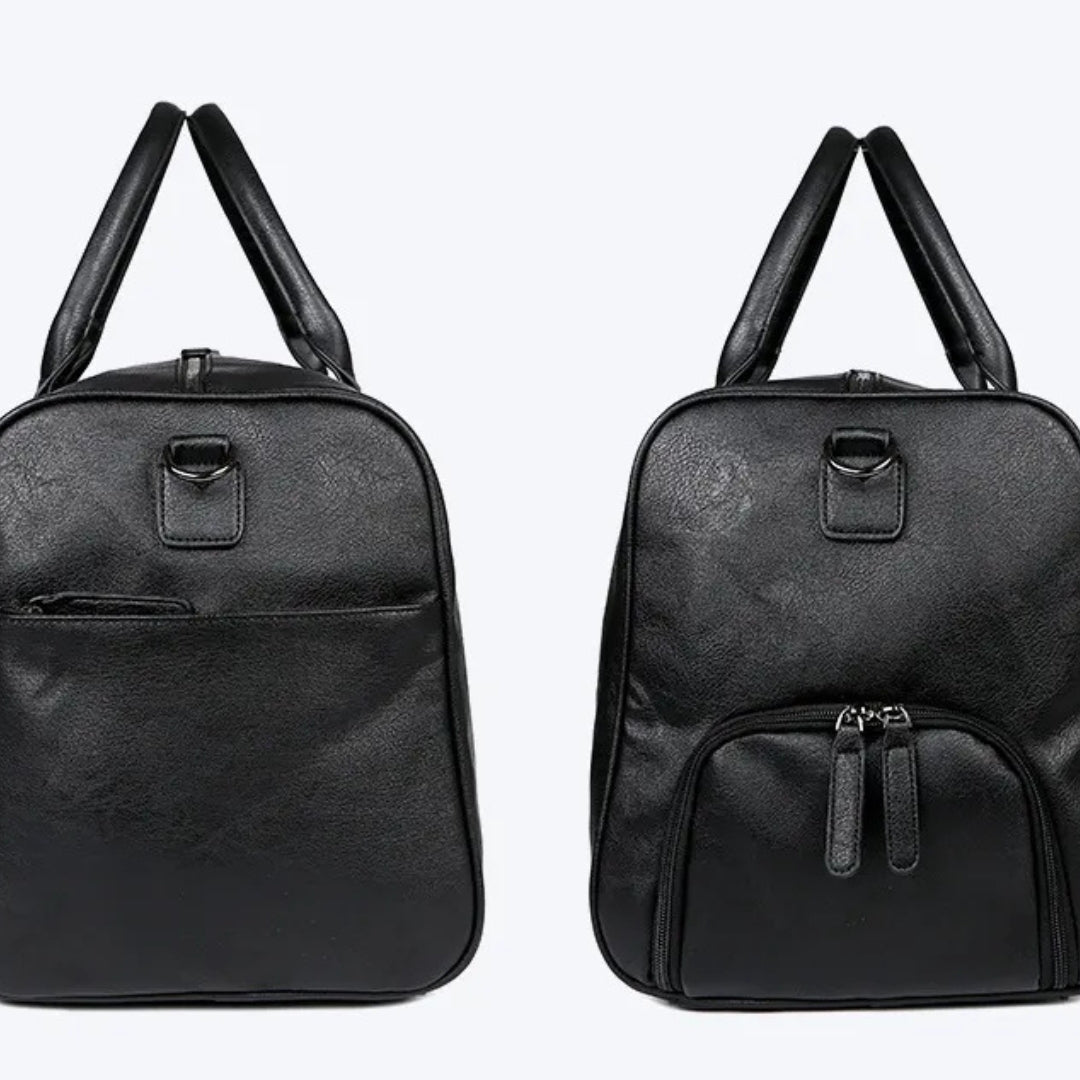 Travel Bag for Men ⎜ Vintage Leather Bag with Large Capacity and Detachable Shoulder Strap