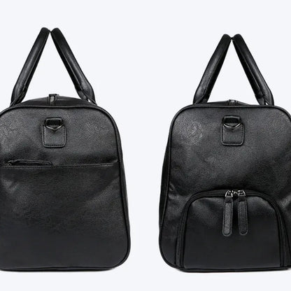 Travel Bag for Men ⎜ Vintage Leather Bag with Large Capacity and Detachable Shoulder Strap