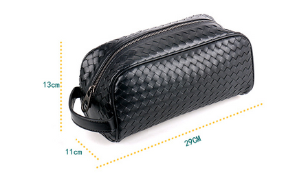 Leather Clutch for Men ⎜ Handmade Bag with Generous Storage Space and Robust Zip