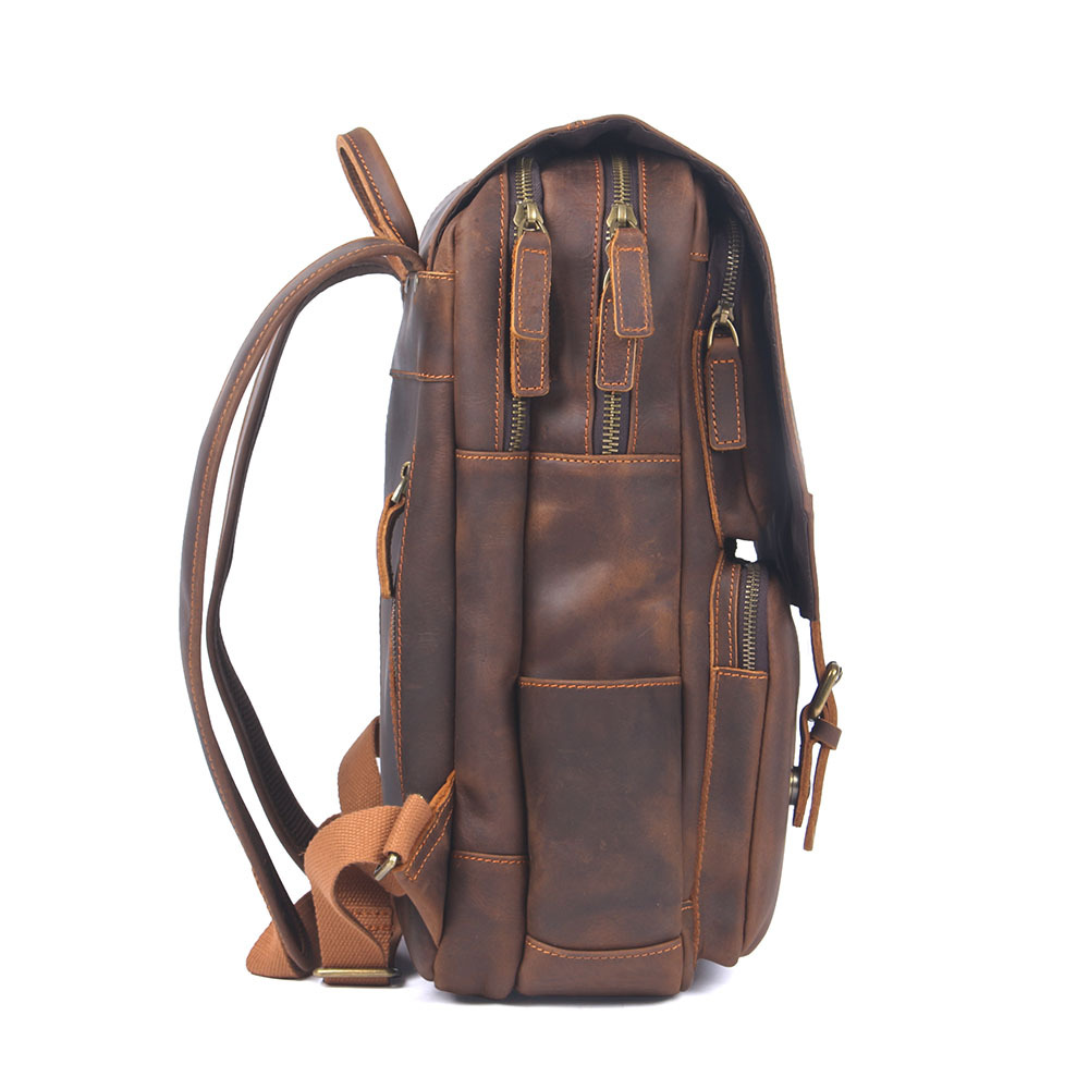 Vintage Leather Backpack for Men ⎜ Robust and Spacious Companion for Everyday Life and Travelling