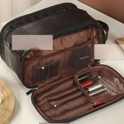 Cosmetics Bag for Women ⎜ Large Travel Bag with Double Zip and Water - Repellent Material