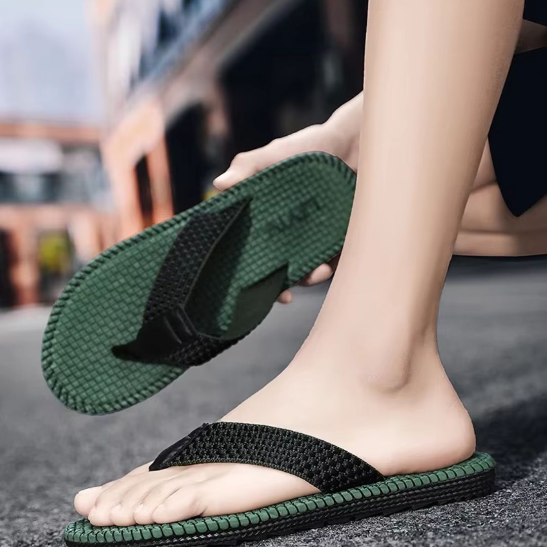 Men's Toe Separators for Summer ⎜ Comfortable Beach Sandals with Non - Slip Sole and Mesh Design