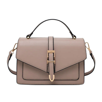 Shoulder Bag for Women ⎜ Elegant Handbag with Golden Buckle and Adjustable Strap