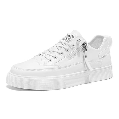 Men's Slip - on Sneakers ⎜ Comfortable Casual Shoes Made From Faux Leather with a Fashionable Zip Design