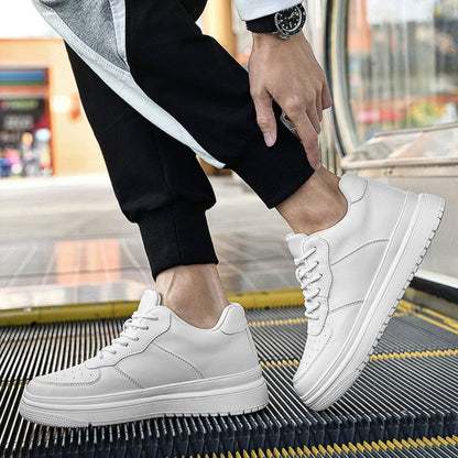 Men's Skateboard Sneakers ⎜ Breathable Shoes with Hidden Height Boost and Soft Bottom Sole
