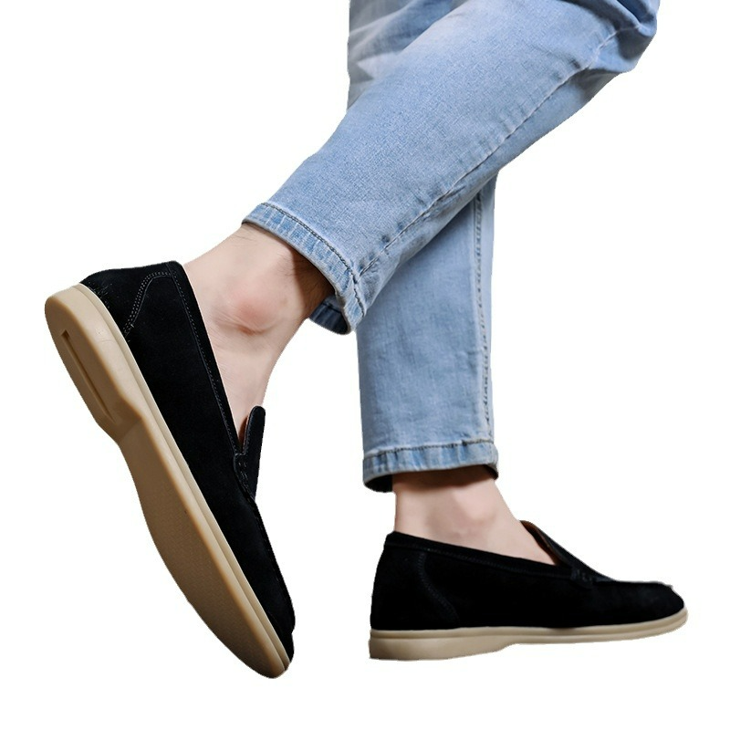 Men's Slip - on Moccasins ⎜ Comfortable Suede Shoes for Autumn in Several Colours