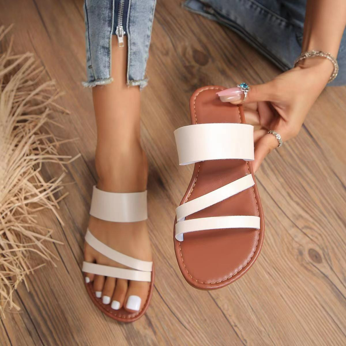 Comfortable Sandals for Women ⎜ Slim Slip - Ons with Adjustable Straps for Summer