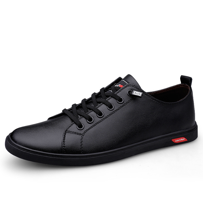 Men's Trainers ⎜ Comfortable Casual Shoes Made From Leather in a Flat , Low - Top Design