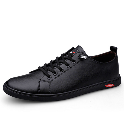 Men's Trainers ⎜ Comfortable Casual Shoes Made From Leather in a Flat , Low - Top Design