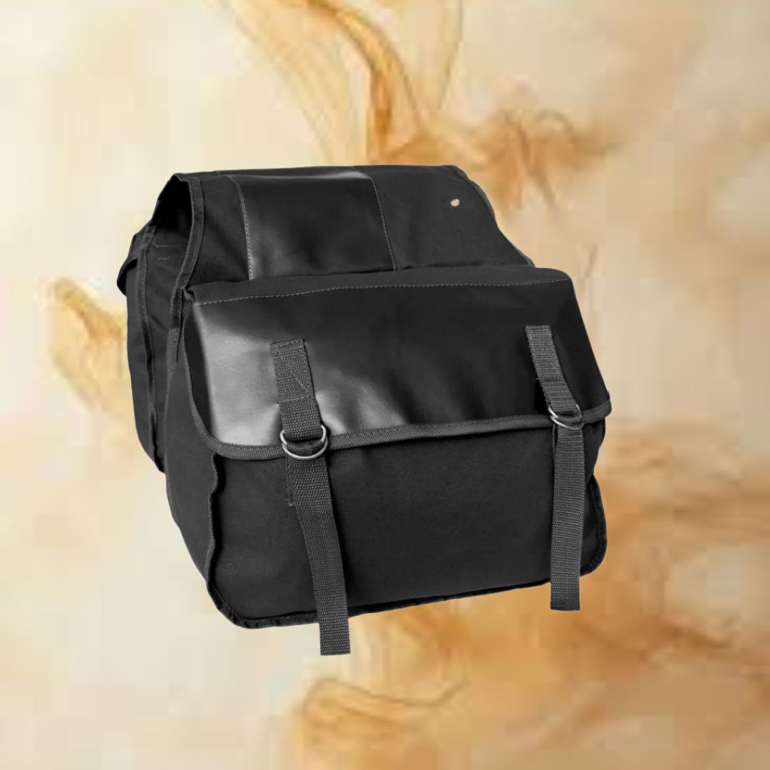 Canvas Motorbike Side Bag ⎜ Robust Pannier with Large Storage Space for Touring and Everyday Use