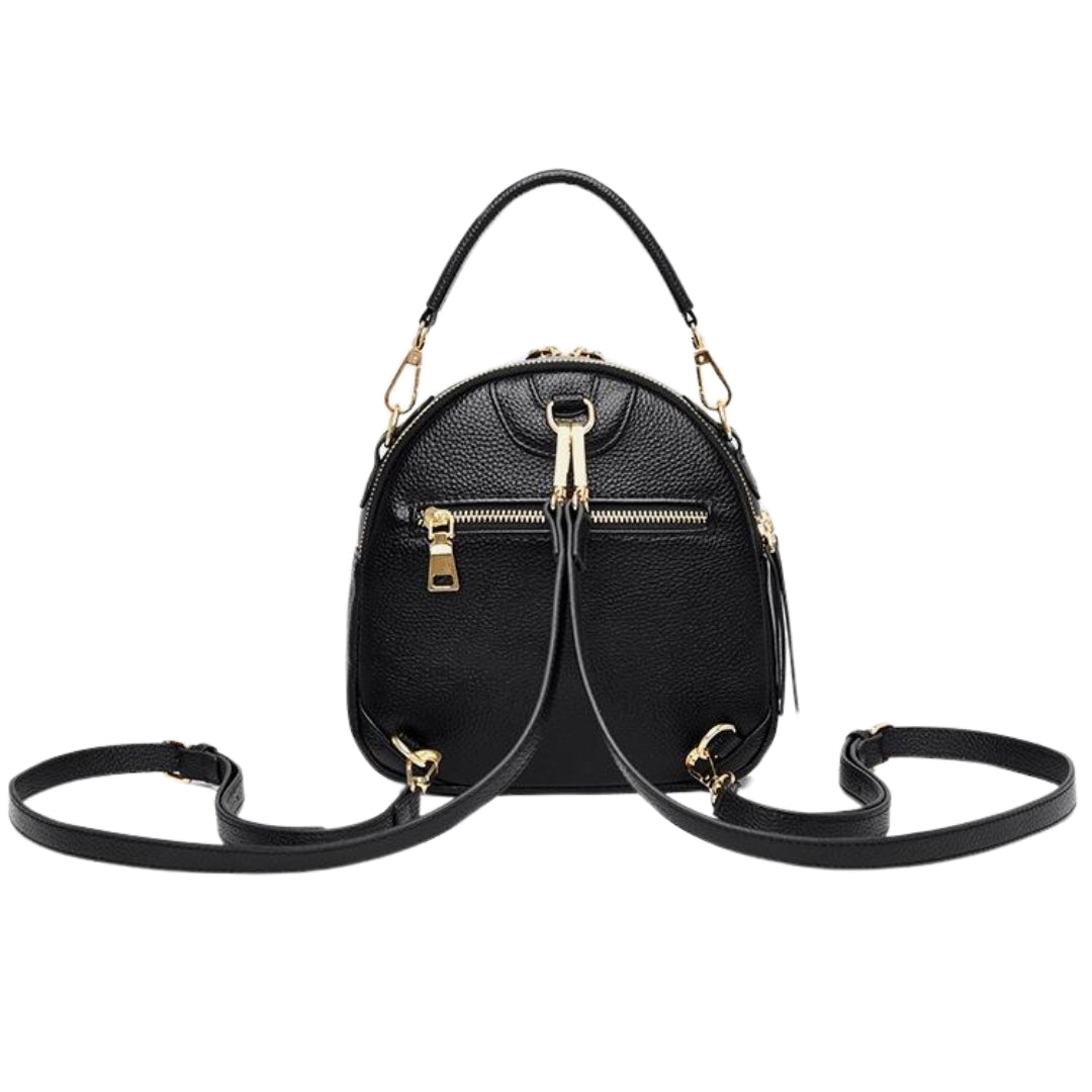 Leather Backpack ⎜ Compact Carrier with Adjustable Straps