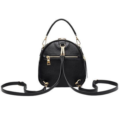 Leather Backpack ⎜ Compact Carrier with Adjustable Straps