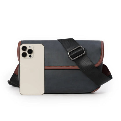 Shoulder Bag for Men ⎜ Fashionable Landscape Format with Magnetic Flap and Adjustable Shoulder Strap