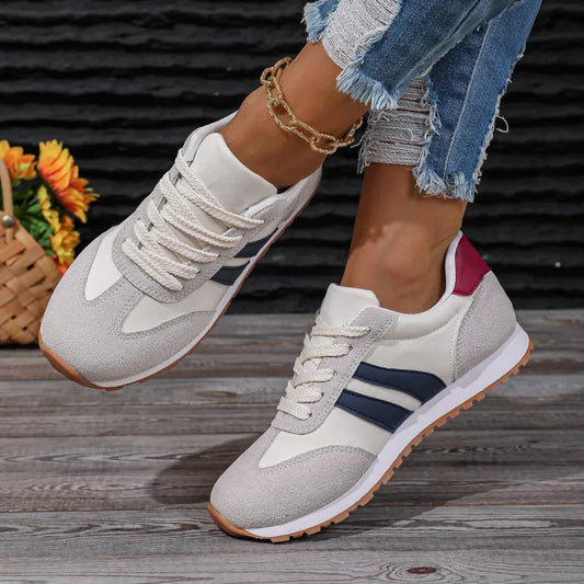 Women's Trainers ⎜ Fashionable Shoes with Contrasting Stripes and a Comfortable Sole for Everyday Wear and Leisure