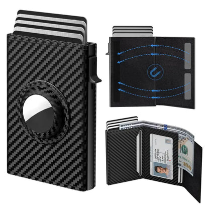 Rfid Card Holder for Men ⎜ Ultrathin Carbon Wallet with Easy Access and Space for Multiple Cards