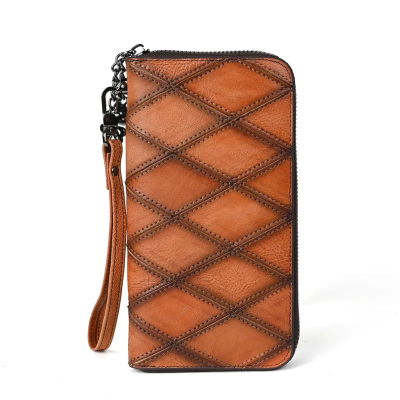 Women's Wallet with Zip ⎜ Long Design with Large Capacity and Practical Wrist Strap