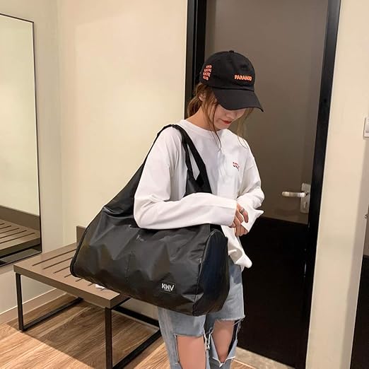 Yoga Bag for Women ⎜ Lightweight Shoulder Bag with Large Main Compartment and Side Zip Pocket