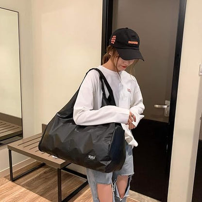 Yoga Bag for Women ⎜ Lightweight Shoulder Bag with Large Main Compartment and Side Zip Pocket