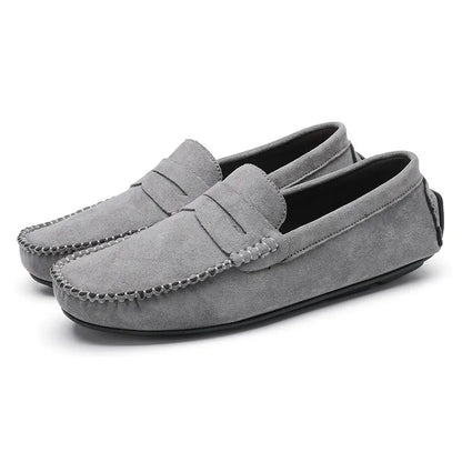 Hand - Sewn Men's Moccasins ⎜ Comfortable Velvet Leather Shoes for Everyday Wear and Leisure
