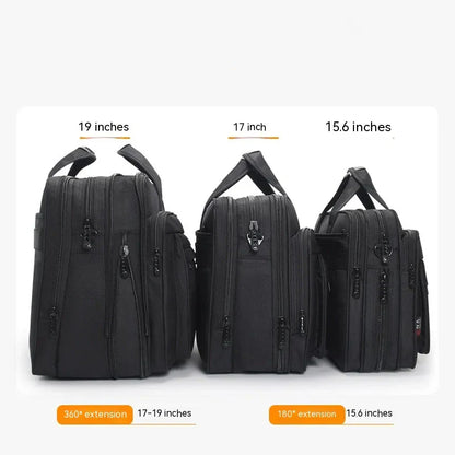 Laptop Bag for Men ⎜ Robust Canvas Briefcase with Plenty of Storage Space and Practical Compartments