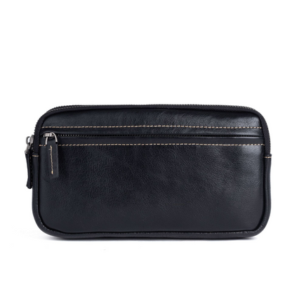 Leather Clutch for Men ⎜ Stylish Bag with Zip and Spacious Inner Compartment