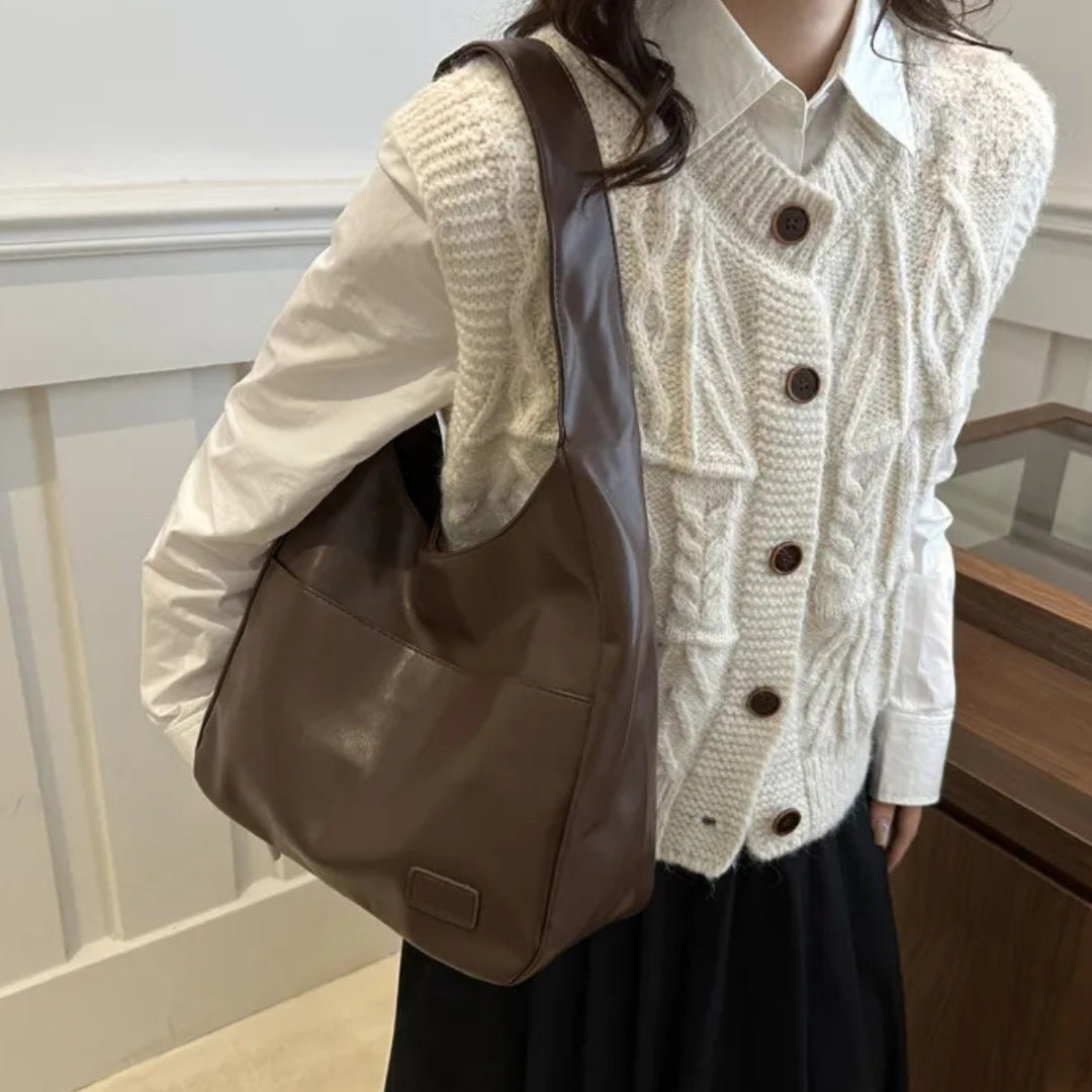 Vintage Hobo Bag for Women ⎜ Spacious Shoulder Bag Made From Pu Leather