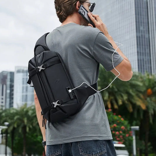 Shoulder Bag for Men ⎜ Water - Repellent Crossbody Bag Made of Oxford Fabric with Adjustable Carrying System