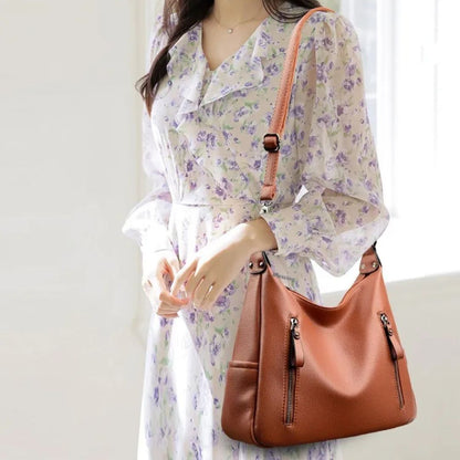 Fashionable Shoulder Bag for Women ⎜ Classic Handle Bag with Practical Zip Compartments