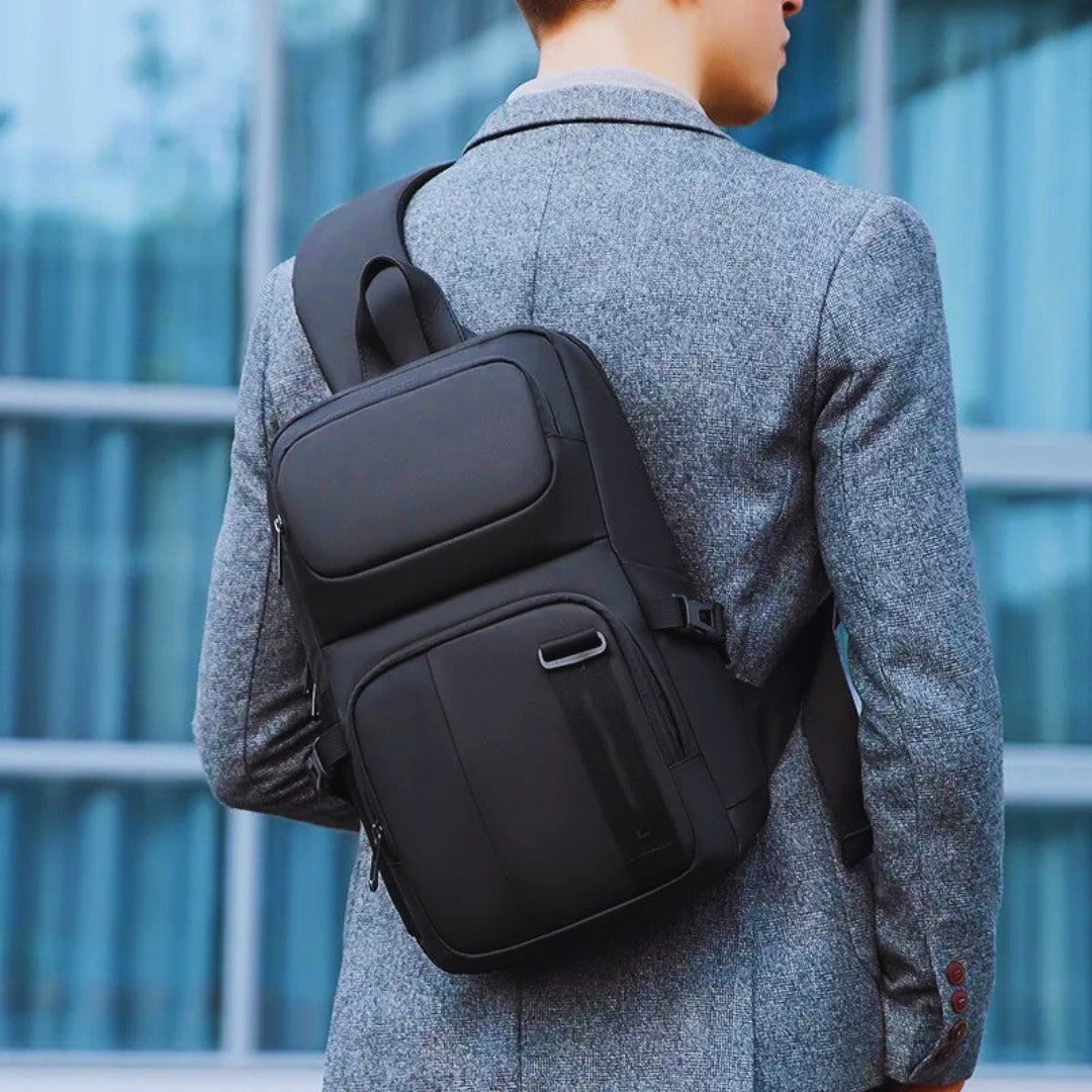 Business Shoulder Bag for Men ⎜ Compact Design with 14 - Inch Compartment and Pockets for Everyday Use and Travelling